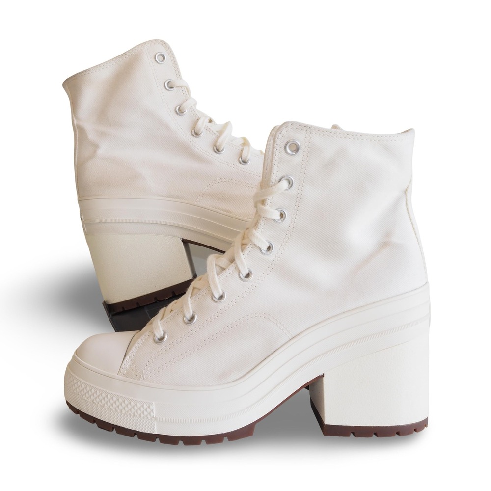 Converse Chuck 70 De Luxe Heel Hi Platform A05348C Egret Mens 11 Womens 13